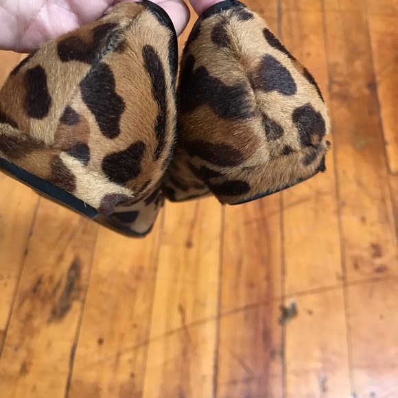 Prada Leopard Print Pony Ballet Flats w/ Bow 37 - Picture 6 of 7